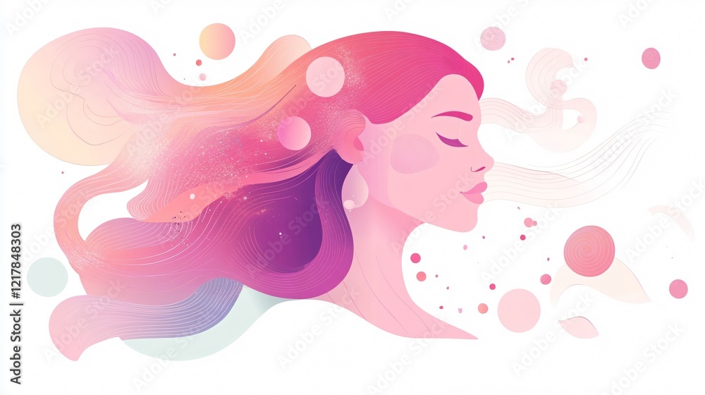 Romantic Pink Coquette Tiny Ribbon Illustration Wide Romantic Pink Coquette Tiny Ribbon Illustration Wide