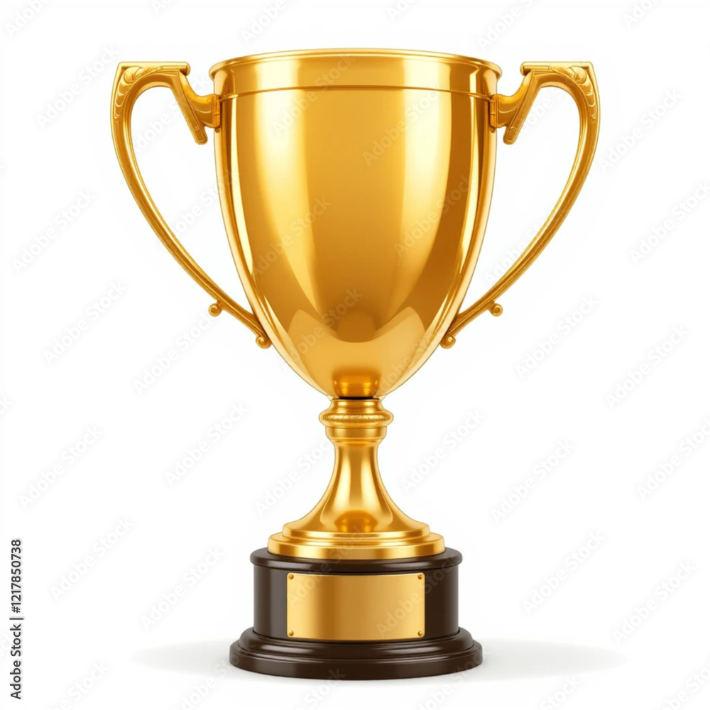 Gold trophy cup isolated on a white background. Vector illustration. Gold trophy cup isolated on a white background. Vector illustration.