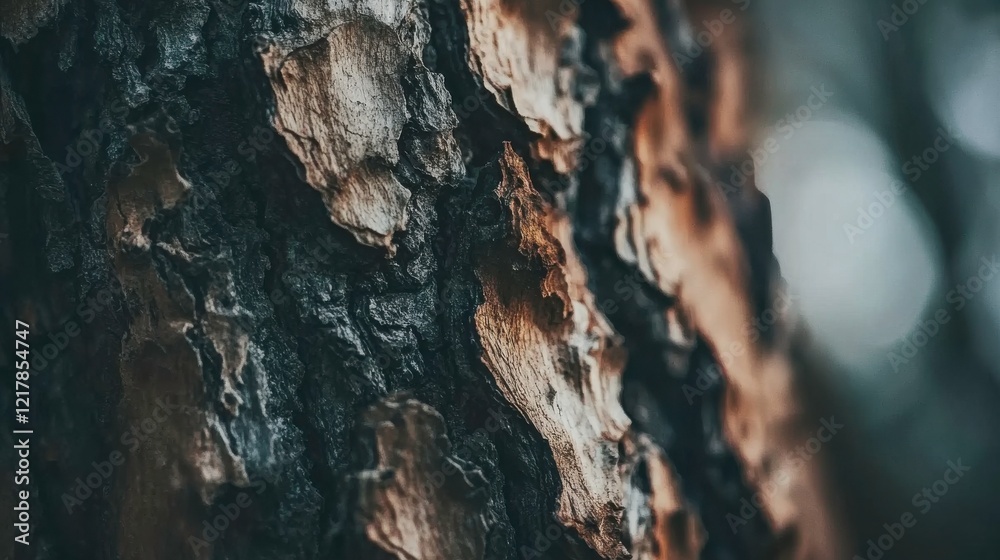 Close-Up of Natural Tree Bark Textures in Soft Light Close-Up of Natural Tree Bark Textures in Soft Light