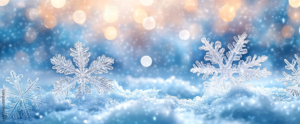 Snowflakes On Snow - Christmas And Winter Background - Natural Snowdrift Close Up With Abstract Light,
Snowflakes On Snow - Christmas And Winter Background - Natural Snowdrift Close Up With Abstract Light,