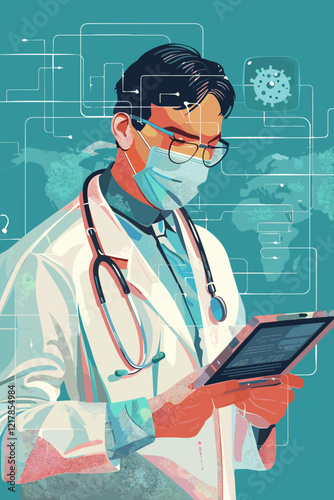 Digital Healthcare: Doctor Monitors COVID-19 Outbreak with Electronic Records