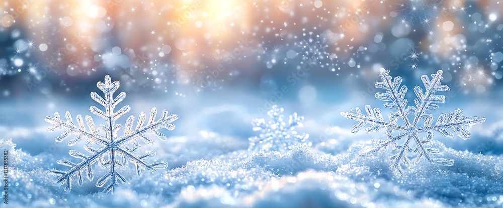 Snowflakes On Snow - Christmas And Winter Background - Natural Snowdrift Close Up With Abstract Light,
Snowflakes On Snow - Christmas And Winter Background - Natural Snowdrift Close Up With Abstract Light,