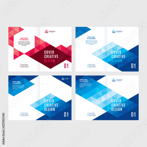 Abstract cover design for the annual report, catalog, booklet, template for presentations and conferences