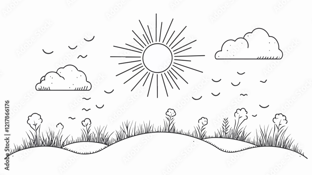Vibrant Line Sun Shine and Natural Weather Design wide Angle Vibrant Line Sun Shine and Natural Weather Design wide Angle