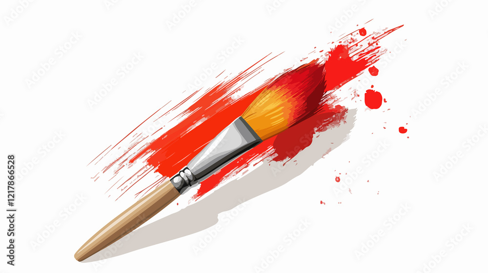 Fototapeta premium Professional Paint Brush Art Tool Icon Design Vector Illustration