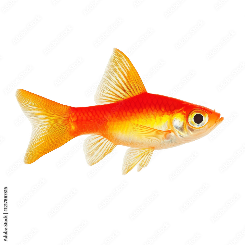 Fototapeta premium Platy fish swimming gracefully against a transparent background in a serene aquatic environment, platy fish, isolated transparent background
