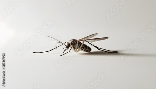 A Close Up View Of A Single Mosquito