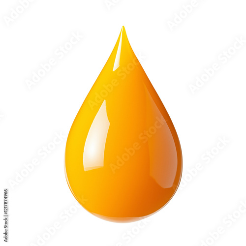 drop of orange juice isolated on white