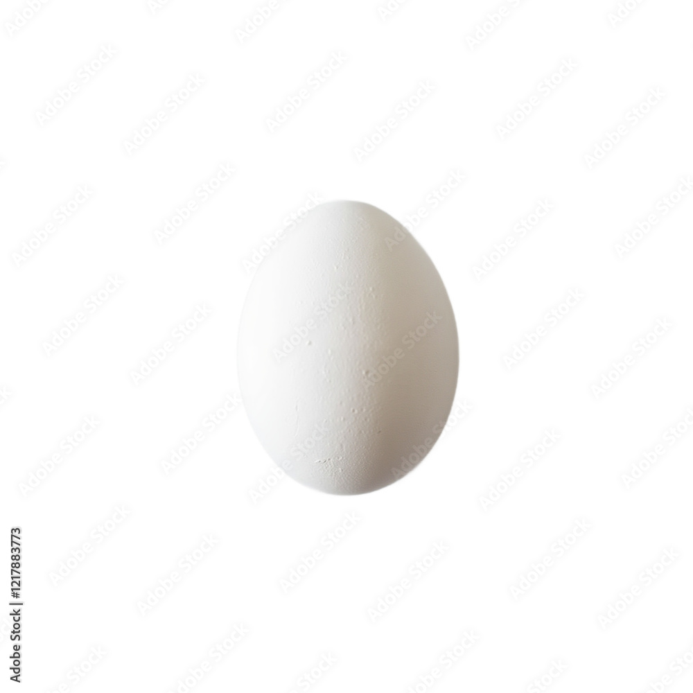 Single white egg on clean white background for Easter Single white egg on clean white background for Easter