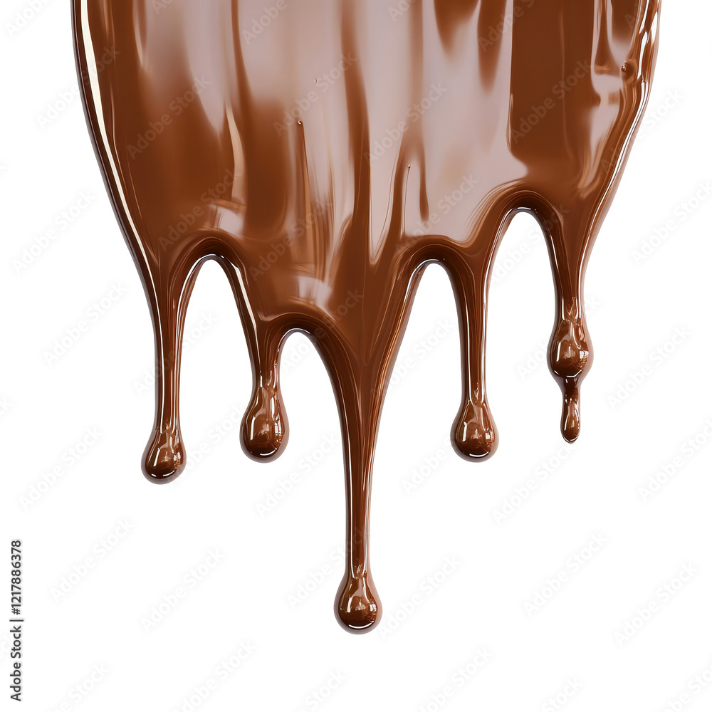 Melted chocolate dripping gracefully on a clean transparent background, creating a rich and tempting texture, melted chocolate dripping isolated on transparent background Melted chocolate dripping gracefully on a clean transparent background, creating a rich and tempting texture, melted chocolate dripping isolated on transparent background