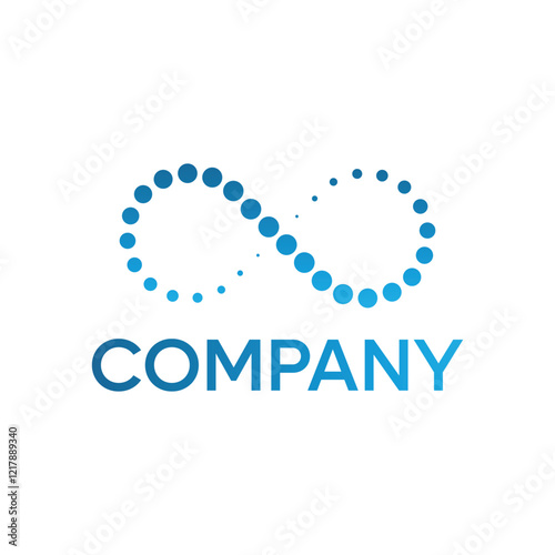 Infinity logo design Two interconnected figures symbolizing infinity contact