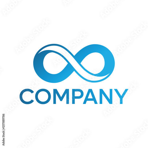 Infinity logo design Two interconnected figures symbolizing infinity contact