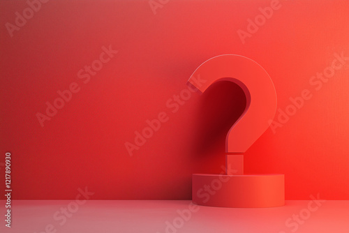 question mark on red