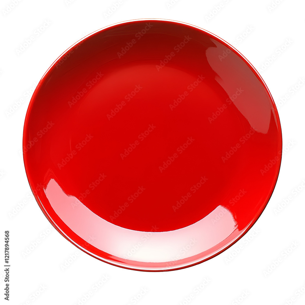 A simple red plate on a transparent background, perfect for serving food or as a decorative piece in dining settings, empty red on transparent background A simple red plate on a transparent background, perfect for serving food or as a decorative piece in dining settings, empty red on transparent background