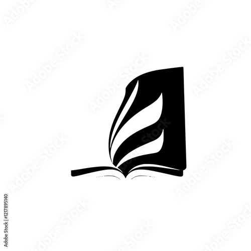 Abstract Book Logo Design: A Symbol of Knowledge and Learning