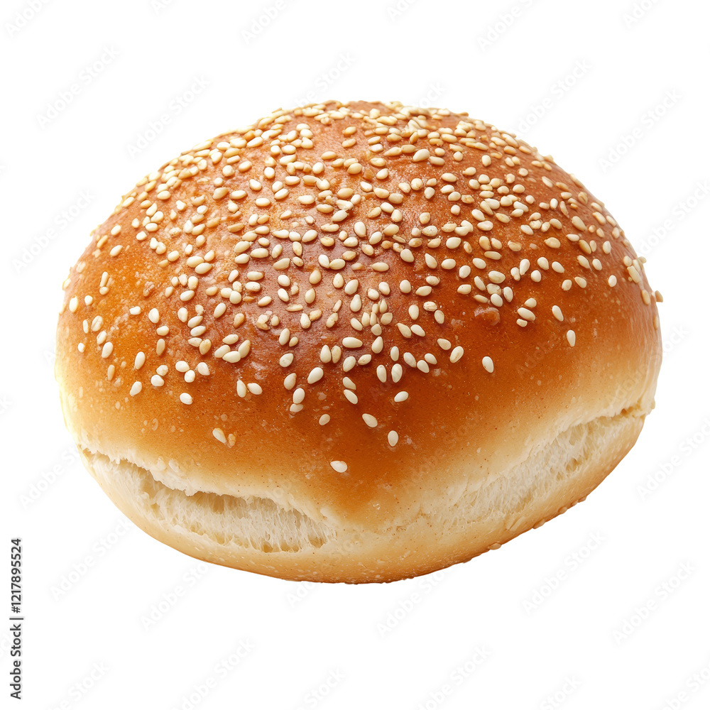 Freshly baked sesame bun bread on a clean transparent background ready for various culinary uses, sesame bun bread on transparent background Freshly baked sesame bun bread on a clean transparent background ready for various culinary uses, sesame bun bread on transparent background