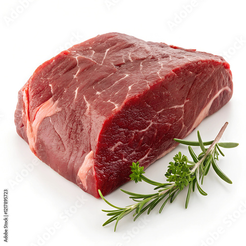 raw meat on a white background