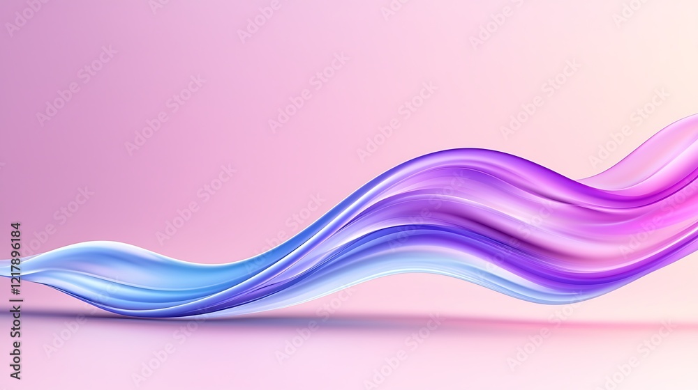 Abstract flowing purple and blue liquid paint wave on pink background. Abstract flowing purple and blue liquid paint wave on pink background.
