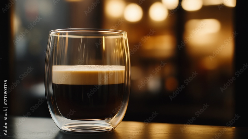 Double Shot Espresso in Double Walled Glass Double Shot Espresso in Double Walled Glass