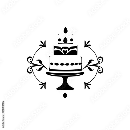 Elegant Three-Tiered Cake: A Delightful Dessert Masterpiece. Perfect for Weddings, Parties, and Special Occasions. Indulge in Sweetness!