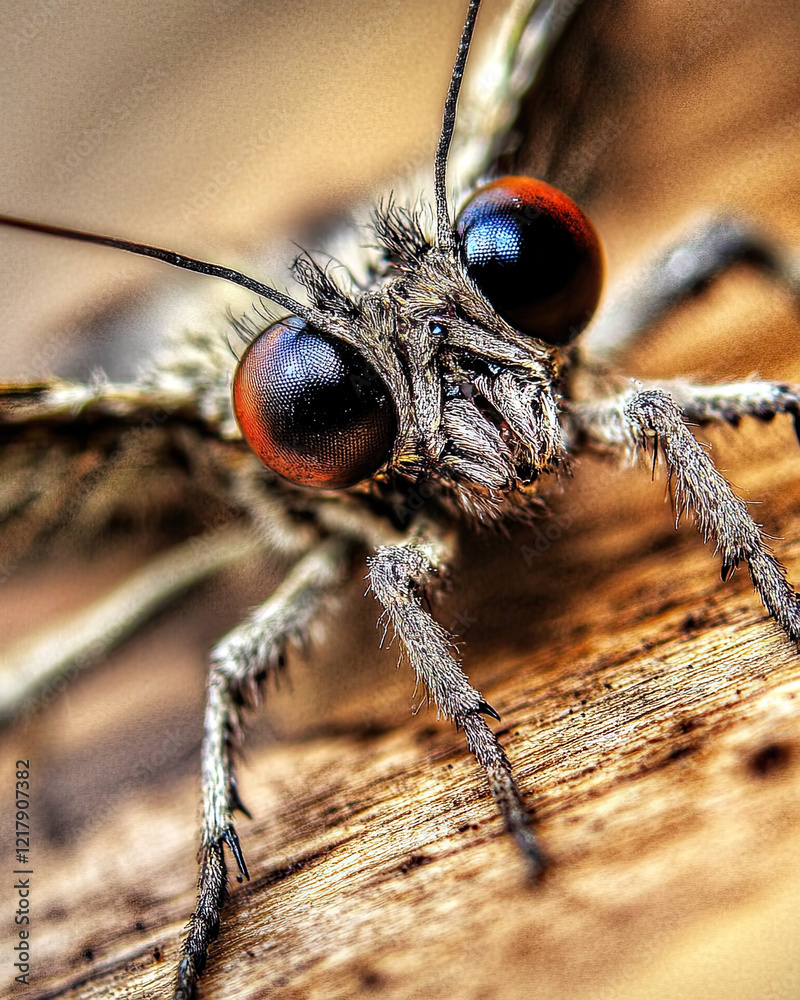 Fototapeta premium Intricate Details of a Insect Enjoying Moments