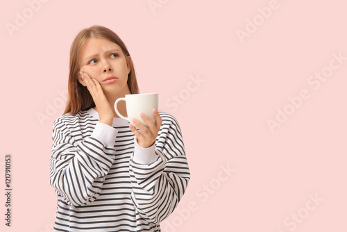 Young woman with sensitive ...