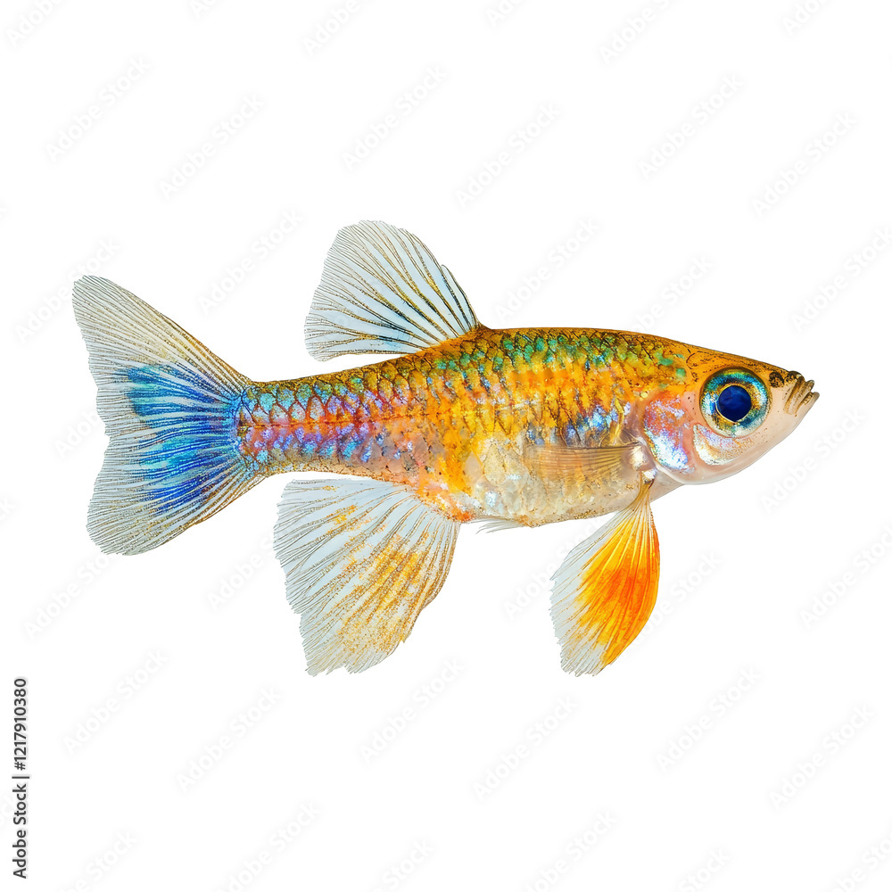 Colorful molly fish on a transparent background showcasing its vibrant scales and elegant fins, Molly fish isolated on transparent background Colorful molly fish on a transparent background showcasing its vibrant scales and elegant fins, Molly fish isolated on transparent background