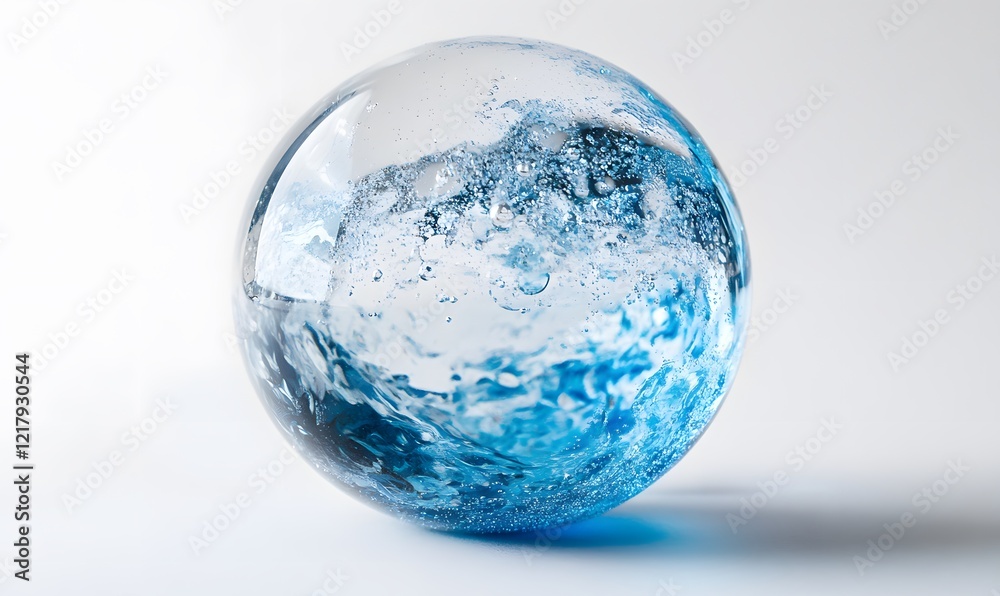 Close-up of transparent bubbles, Cosmetics, Research, generation AI 