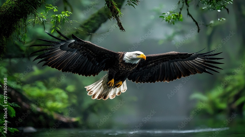A bird flying in the air with its wings spread wide A bird flying in the air with its wings spread wide