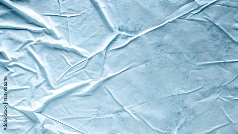 Obraz premium white crumpled and creased glued wrinkled paper texture background