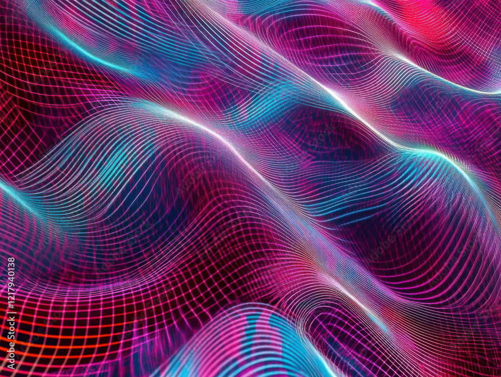 Obraz premium abstract neon light waves