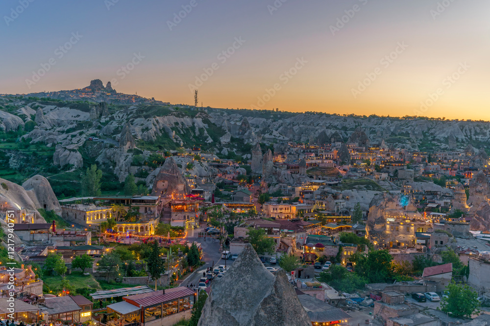 Naklejka premium Turkey - Cappadocia - Göreme at Twilight