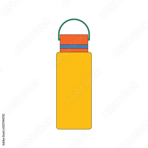Illustration tumbler drink retro unique design