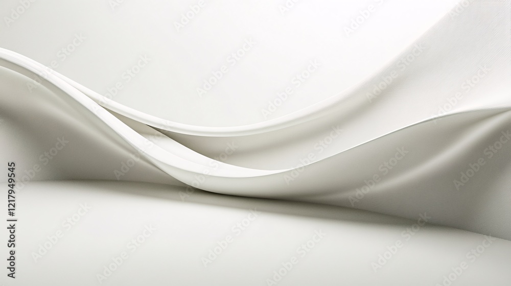 Obraz premium Smooth white curves creating an elegant and minimalist design