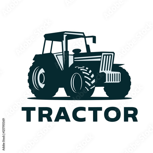 Illustration of a Tractor logo minimalist