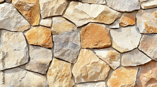 Beige stone wall texture, outdoor daylight