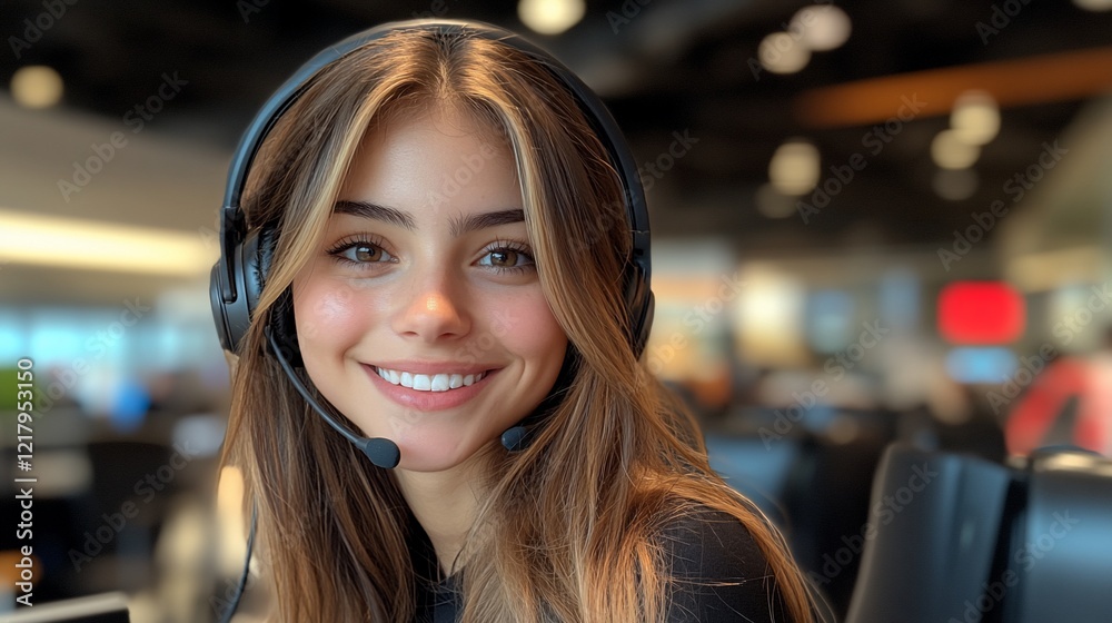 Smiling Young Customer Service Representative In Office