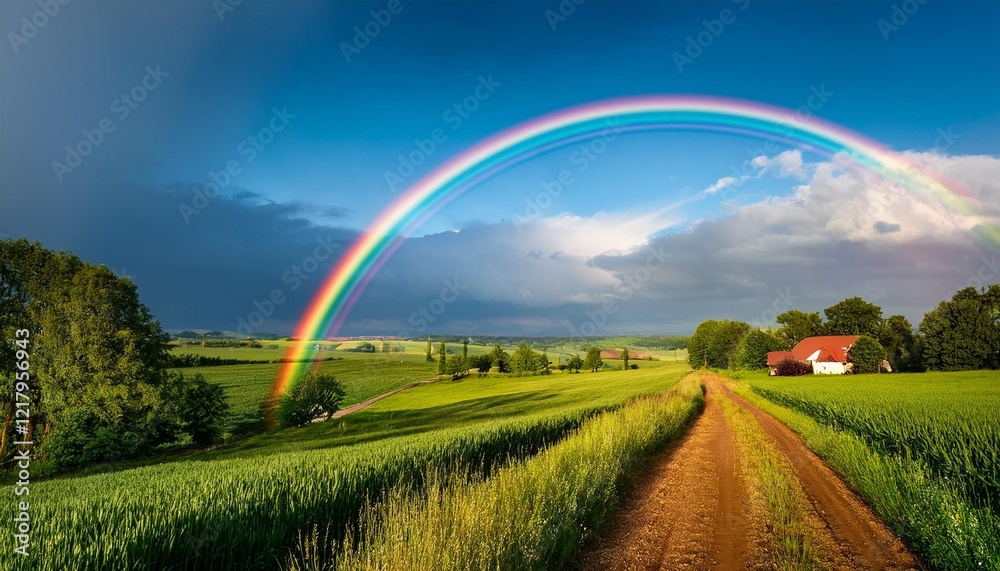 Fototapeta premium rainbow over the river