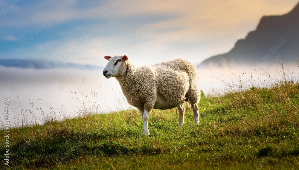 Fototapeta premium sheep in the field