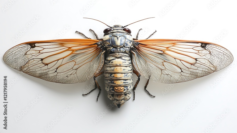 Magnificent Cicada Specimen: A Detailed Close-Up Magnificent Cicada Specimen: A Detailed Close-Up