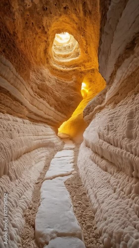 Wallpaper Mural Majestic Melting Ice Cave with Unique Textured Walls and Dramatic Lighting, Showcasing Natural Wonders and Geology in Stunning Detail Torontodigital.ca