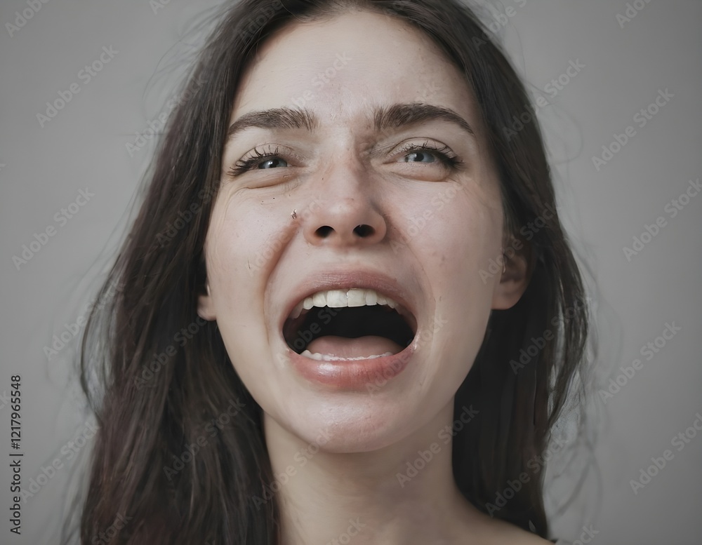 portrait of a person screaming portrait of a person screaming
