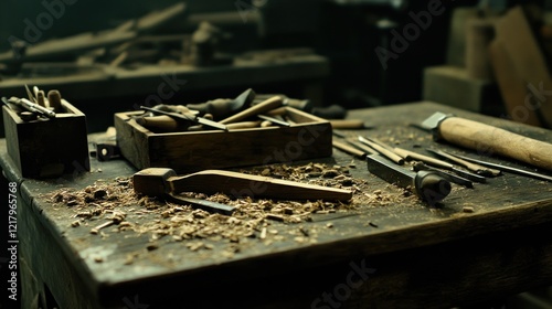 Wallpaper Mural Crafting Legacy: A Carpenter's Workshop Torontodigital.ca