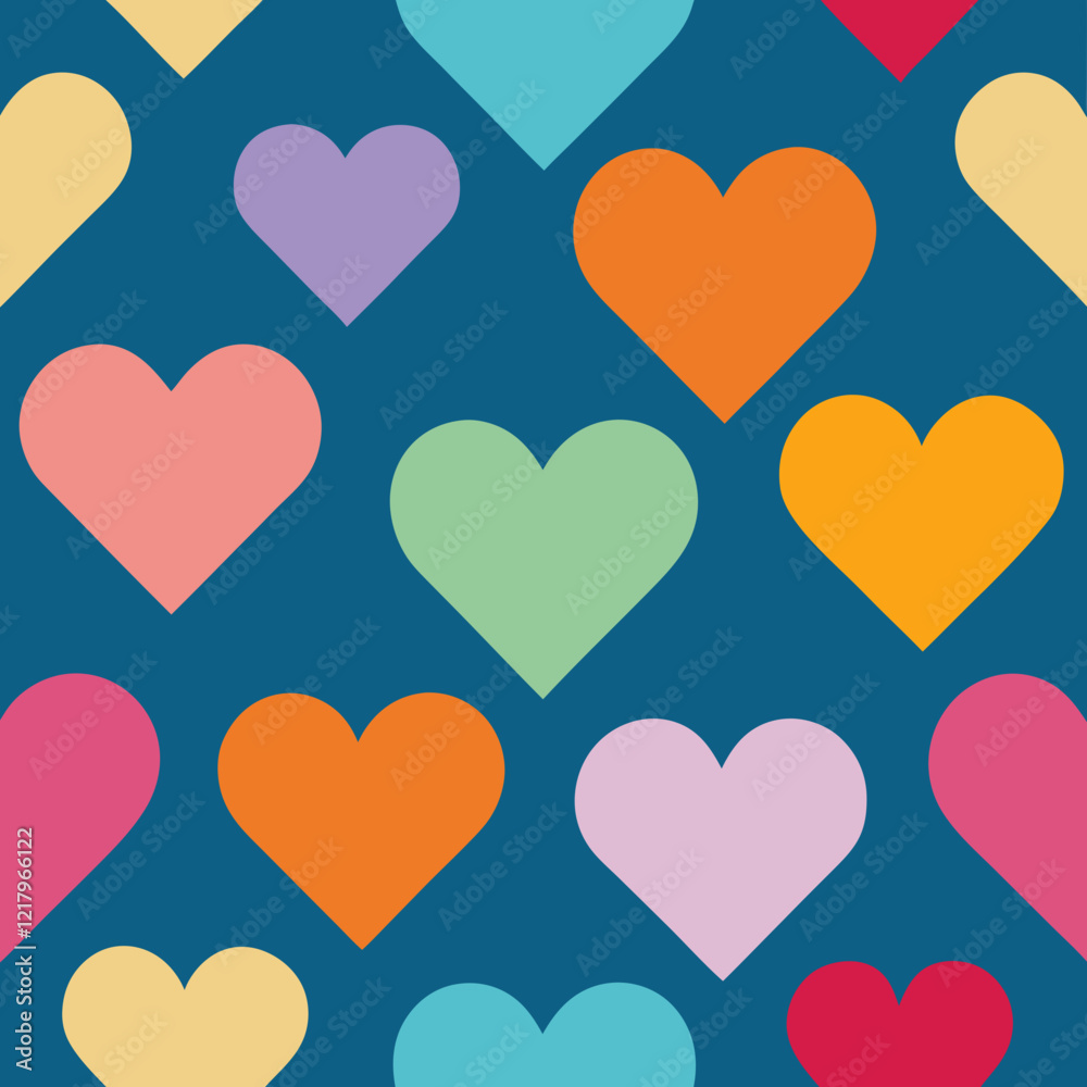 seamless heart patterns in various colors seamless heart patterns in various colors