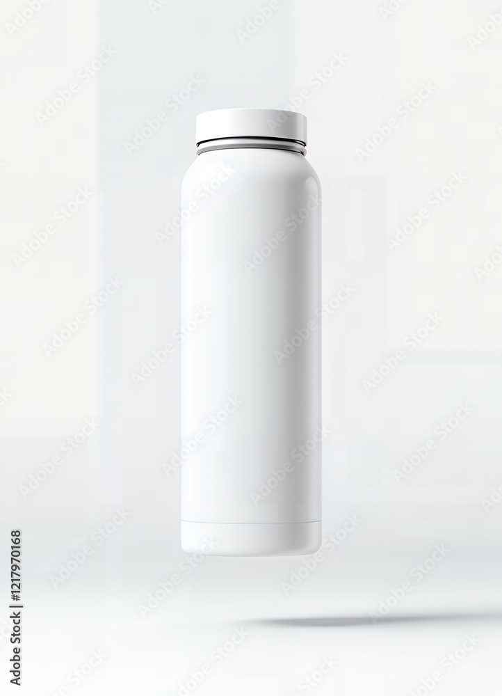 Blank White Sleek Water Bottle Mockup for Branding and Design Projects Blank White Sleek Water Bottle Mockup for Branding and Design Projects