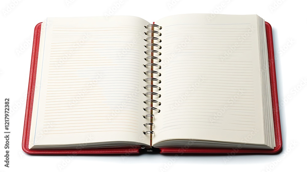 Blank Red Spiral Notebook Ready for Notes and Ideas Blank Red Spiral Notebook Ready for Notes and Ideas