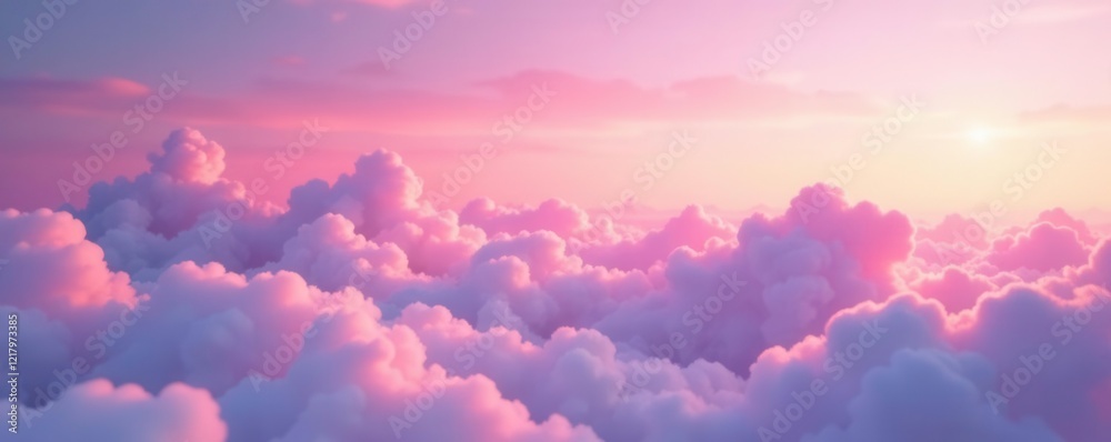 Gentle wisps of cirrus clouds against a pink horizon, soft, serene Gentle wisps of cirrus clouds against a pink horizon, soft, serene