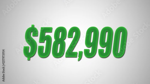 1 MILLION money counter going up $1,000,000 4K UHD