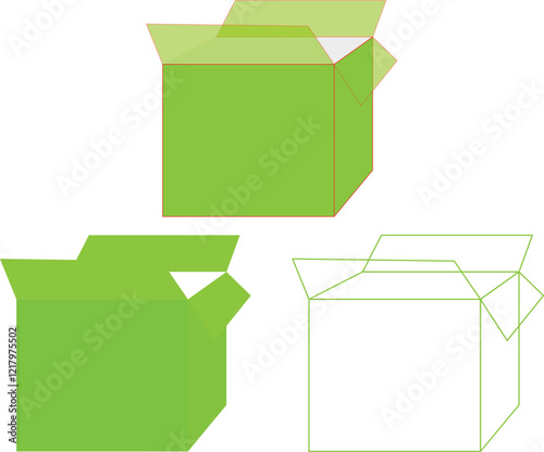 Silhouette give box and flat icon with vector and background design . 