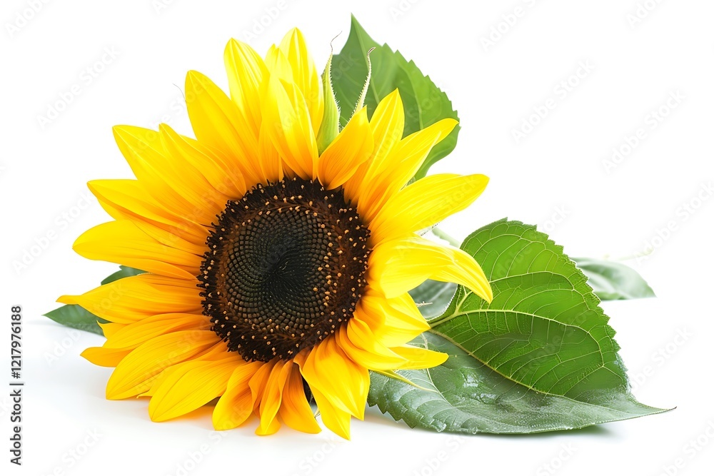 Obraz premium Beautiful sunflower isolated on white background